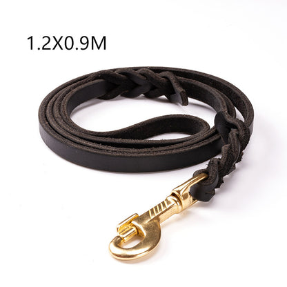 Leather dog leashes