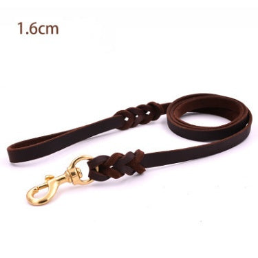 Leather dog leashes
